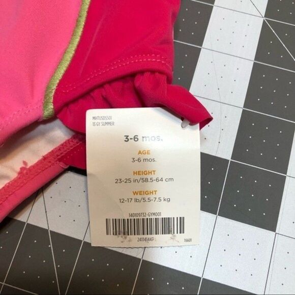NWT Gymboree Koala Baby Girl Onepiece Swimsuit.Size 3-6 Months.Pink.Red … - Picture 8 of 12